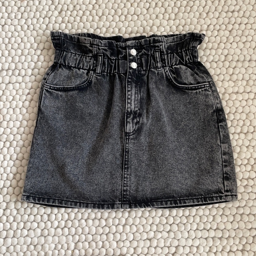 TopShop Black Denim Skirt
